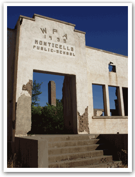 WPA built  School at Monticello
